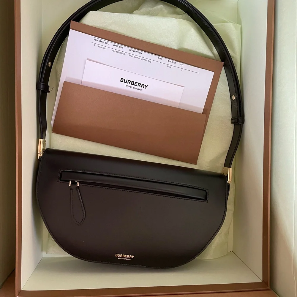 Authentic Burberry Small Leather Olympia Bag - Picture 3 of 16